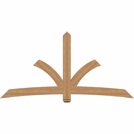 Ekena Millwork Davenport Timber Gable Bracket, Western Red Cedar, 96"W x 48"H x 5 1/2"D x 5 1/2"F, 12/12 Pitch GBW096X48X0606DAV00SWR
